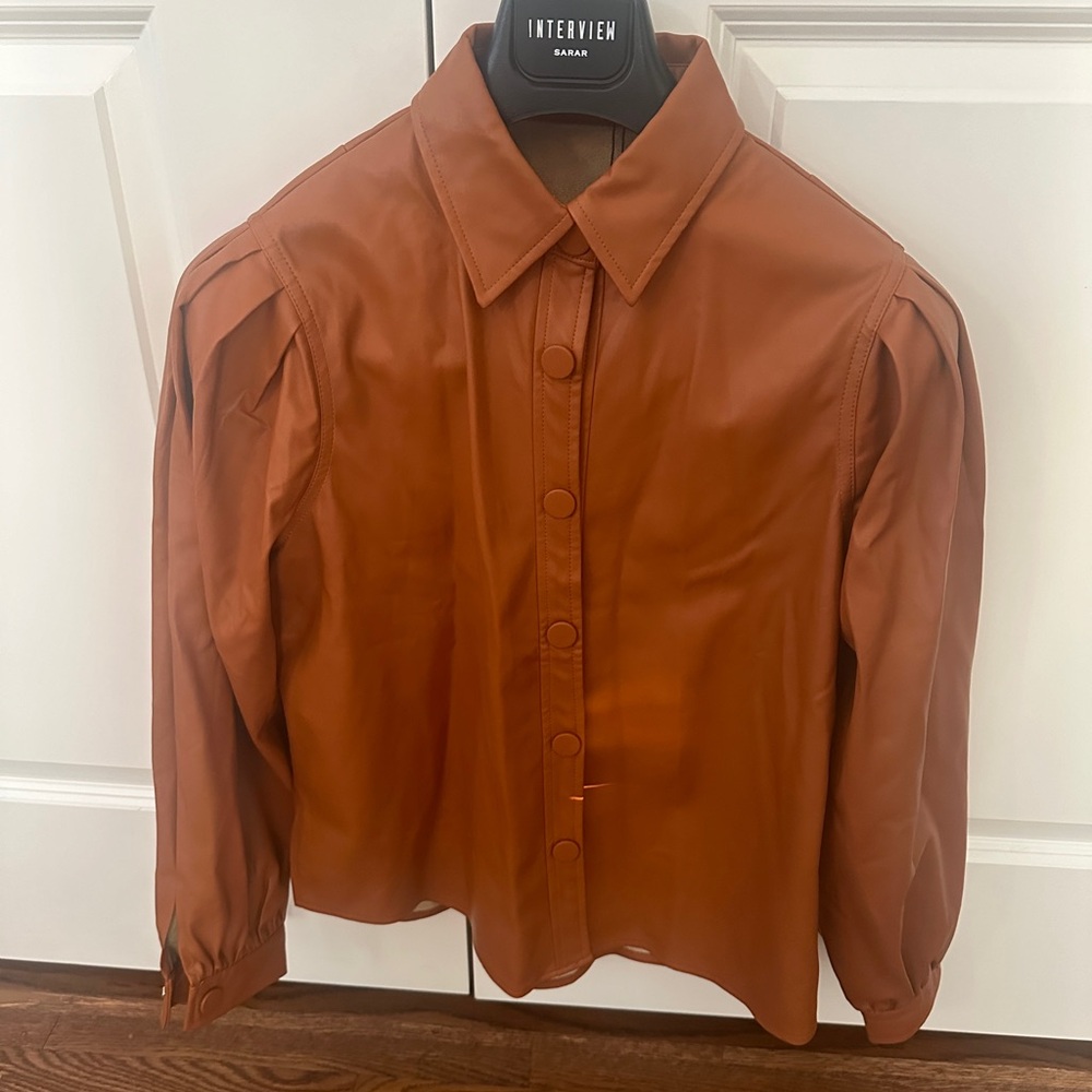 Mango Came Faux Leather Jacket - Picture 2 of 3